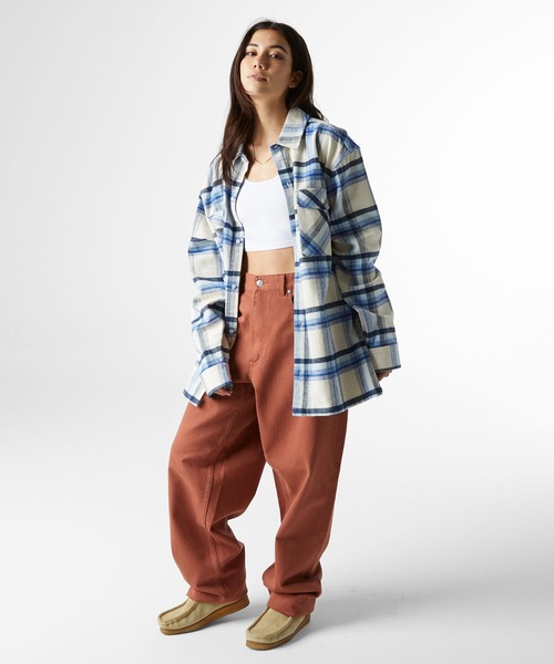 HUF（ハフ）の「SORRENTO FLANNEL SHIRT / HUF フランネルシャツ（シャツ/ブラウス・メンズ・チョコ/ナチュラル・SMALL/MEDIUM/LARGE/X-LARGE/XX-LARGE）」の14枚目の写真