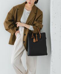 チャーム付スクエアトートバッグ『Lsize』