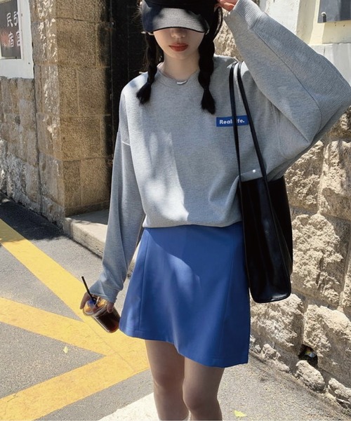 meJane(ミージェーン)の「BIGシルエットワッフルプルオーバー(Tシャツ/カットソー・レディース・ホワイト/ブラック/グレー・FREE)」の4枚目の写真