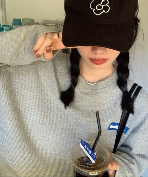 meJane(ミージェーン)の「BIGシルエットワッフルプルオーバー(Tシャツ/カットソー・レディース・ホワイト/ブラック/グレー・FREE)」の8枚目の写真