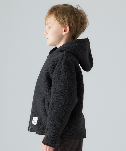 Smoothy(スムージー)の「SMOOTHY Boa Fleece Zip parka / スムージー ボアフリースジップパーカー(パーカー・キッズ・モカ/ブラック/アイボリー・SMALL/LARGE/MEDIUM/X-LARGE)」の5枚目の写真