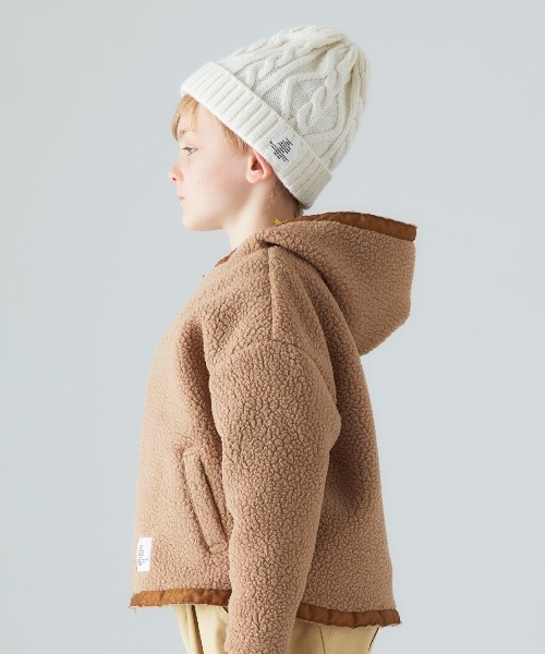 Smoothy(スムージー)の「SMOOTHY Boa Fleece Zip parka / スムージー ボアフリースジップパーカー(パーカー・キッズ・モカ/ブラック/アイボリー・SMALL/LARGE/MEDIUM/X-LARGE)」の7枚目の写真