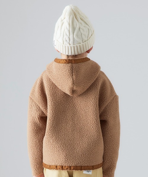 Smoothy(スムージー)の「SMOOTHY Boa Fleece Zip parka / スムージー ボアフリースジップパーカー(パーカー・キッズ・モカ/ブラック/アイボリー・SMALL/LARGE/MEDIUM/X-LARGE)」の8枚目の写真