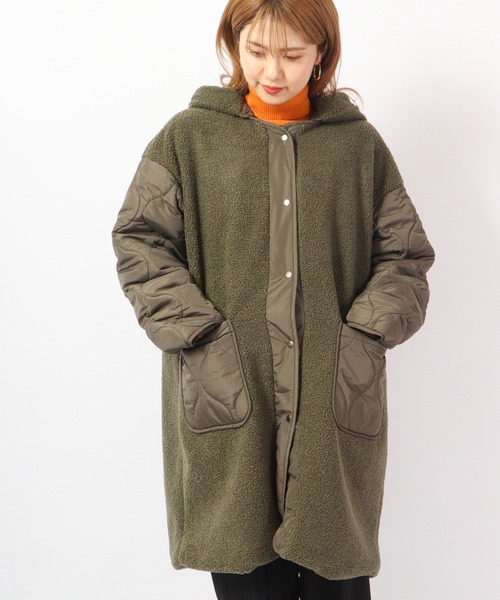 FURRYフード付きキルティング切り替えアウター/新品未使用/ ¥13000の品 ZARA♬*゜WINDPROOF フード付きキルティングアノラック 中綿