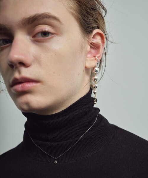 and cloud(アンドクラウド)の「Gradation Ball Chain Earring L / Single(イヤリング・レディース・シルバー系その他・FREE)」の9枚目の写真
