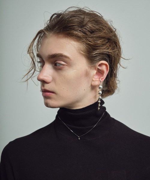 and cloud(アンドクラウド)の「Gradation Ball Chain Earring L / Single(イヤリング・レディース・シルバー系その他・FREE)」の6枚目の写真