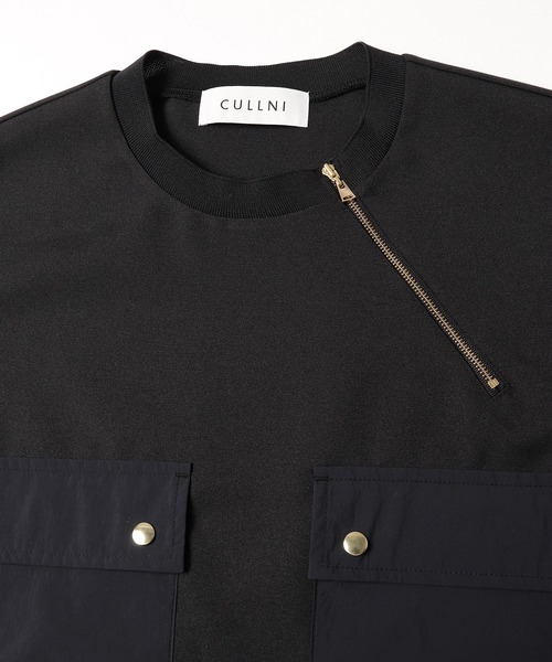 CULLNI(クルニ)の「23-SS-018 / Chambray Twill Military Pocket Tee(Tシャツ/カットソー・メンズ・ライトグレー/グリーン/ブラック/ピンクベージュ・2/1/0)」の10枚目の写真