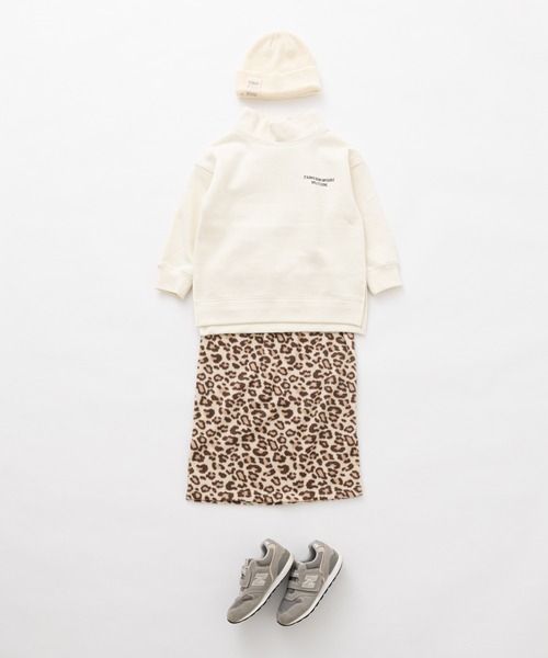 CIAOPANIC TYPY（チャオパニックティピー）の「【KIDS】【裏起毛】CVCスウェットハイネックアソートプリント（スウェット・キッズ・ホワイト系その他/チャコールグレー/グリーン/アイボリー・XL/L/S/XXL/M）」の5枚目の写真