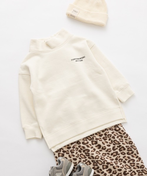 CIAOPANIC TYPY（チャオパニックティピー）の「【KIDS】【裏起毛】CVCスウェットハイネックアソートプリント（スウェット・キッズ・ホワイト系その他/チャコールグレー/グリーン/アイボリー・XL/L/S/XXL/M）」の6枚目の写真
