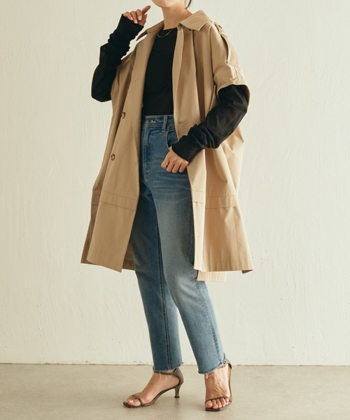 今季　コラージュギャラルダギャランテ　ベージュ トレンチ　アウター　ジャケット COLLAGE GALLARDAGALANTE｜コラージュ ガリャルダガランテのジャケット