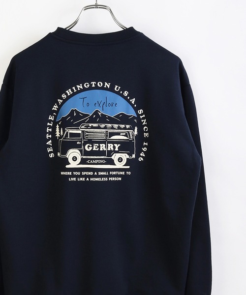 GERRY（ジェリー）の「GERRY オーバーサイズ 裏毛 スウェットシャツ（スウェット・メンズ・ブラック/カーキ/ブルー/アイボリー/ホワイト系その他/ブルー系その他/アッシュグレー/ブラック系その他/グレー系その他2/ブルー系その他2/ネイビー/ダークグレー/グレー系その他/グレー系その他3・LL/M/L）」の14枚目の写真