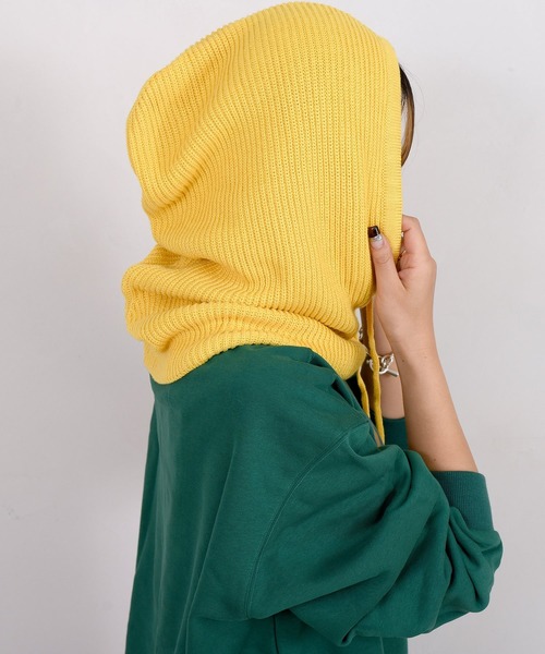 DAY CLOSET（デイ クローゼット）の「レディース 2WAYリブニットバラクラバ（ネックウォーマー/スヌード・メンズ・ライトグレー/ワインレッド/グレー/イエロー/ブラック/ネイビー/キャメル/ブラウン/レッド/アイボリー/グレイッシュベージュ・ONE SIZE）」の8枚目の写真