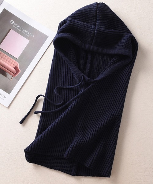 DAY CLOSET（デイ クローゼット）の「レディース 2WAYリブニットバラクラバ（ネックウォーマー/スヌード・メンズ・ライトグレー/ワインレッド/グレー/イエロー/ブラック/ネイビー/キャメル/ブラウン/レッド/アイボリー/グレイッシュベージュ・ONE SIZE）」の17枚目の写真