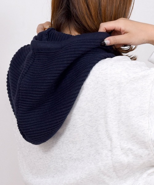 DAY CLOSET（デイ クローゼット）の「レディース 2WAYリブニットバラクラバ（ネックウォーマー/スヌード・メンズ・ライトグレー/ワインレッド/グレー/イエロー/ブラック/ネイビー/キャメル/ブラウン/レッド/アイボリー/グレイッシュベージュ・ONE SIZE）」の19枚目の写真