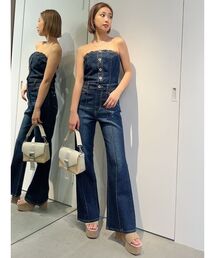 GYDA | BACKリボンデニムロンパース(サロペット/オーバーオール)