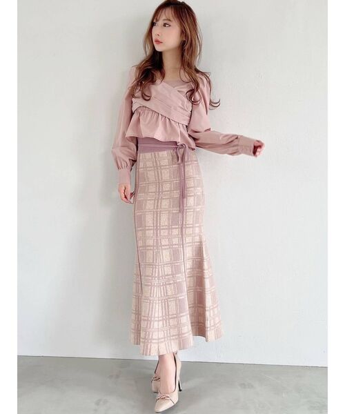 RESEXXY（リゼクシー）の「カシュクールギャザーブラウス（シャツ/ブラウス・レディース・ホワイト/ピンク/ブラック・FREE）」の11枚目の写真