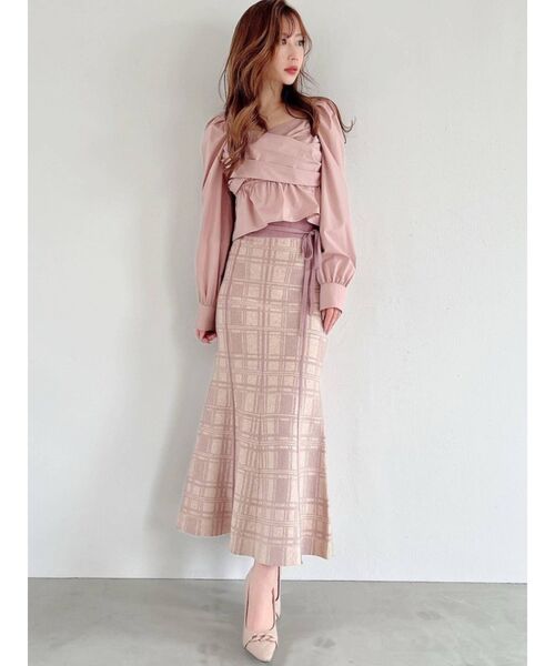 RESEXXY（リゼクシー）の「カシュクールギャザーブラウス（シャツ/ブラウス・レディース・ホワイト/ピンク/ブラック・FREE）」の12枚目の写真