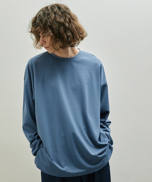 JUNRED（ジュンレッド）の「ハイポンチロングスリーブプルオーバー（Tシャツ/カットソー・メンズ・ライトグレー/ホワイト/ブラック/チャコールグレー/ブルー・S/L/M）」の5枚目の写真