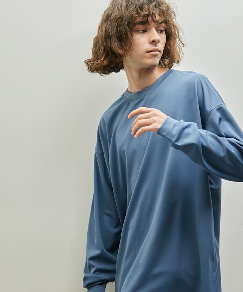 JUNRED（ジュンレッド）の「ハイポンチロングスリーブプルオーバー（Tシャツ/カットソー・メンズ・ライトグレー/ホワイト/ブラック/チャコールグレー/ブルー・S/L/M）」の6枚目の写真