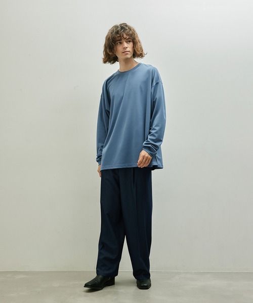 JUNRED（ジュンレッド）の「ハイポンチロングスリーブプルオーバー（Tシャツ/カットソー・メンズ・ライトグレー/ホワイト/ブラック/チャコールグレー/ブルー・S/L/M）」の14枚目の写真