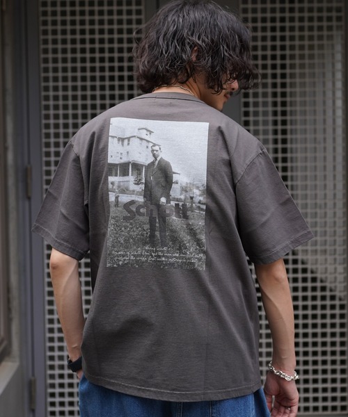 schott（ショット）の「【WEB LIMITED】Schott/ショット/T-SHIRT IRVING SCHOTT/Tシャツ "アーヴィン ショット"（Tシャツ/カットソー・メンズ・ダークグリーン/チャコールグレー/ブラック/ホワイト・L/2XL/M/XL）」の4枚目の写真