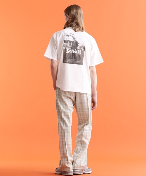 schott（ショット）の「【WEB LIMITED】Schott/ショット/T-SHIRT IRVING SCHOTT/Tシャツ "アーヴィン ショット"（Tシャツ/カットソー・メンズ・ダークグリーン/チャコールグレー/ブラック/ホワイト・L/2XL/M/XL）」の15枚目の写真