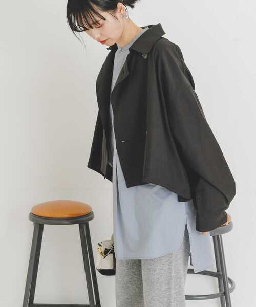 美品アーバンリサーチラボショートトレンチコート フリーサイズメンズレディース UR Lab.（アーバンリサーチラボ）の「ショートトレンチコート