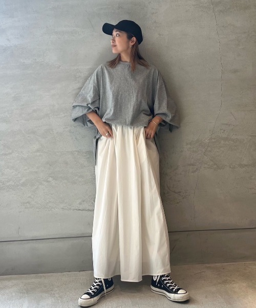 INTER FACTORY（インターファクトリー）の「WEARISTA yan - ボリュームスリーブロンT　made in INTER FACTORY（Tシャツ/カットソー・レディース・イエロー/ホワイト/グレー・FREE）」の7枚目の写真