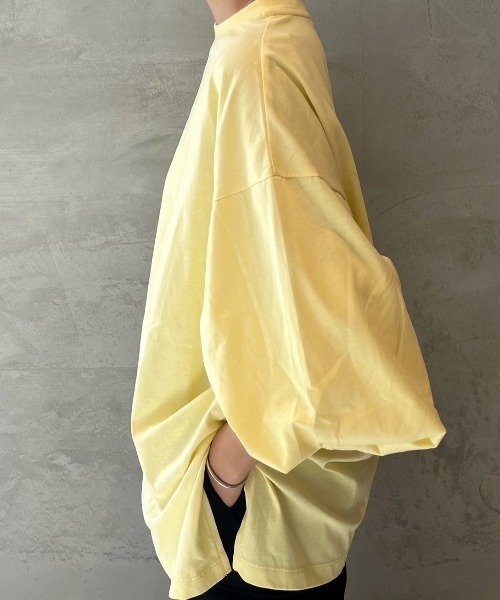 INTER FACTORY（インターファクトリー）の「WEARISTA yan - ボリュームスリーブロンT　made in INTER FACTORY（Tシャツ/カットソー・レディース・イエロー/ホワイト/グレー・FREE）」の8枚目の写真