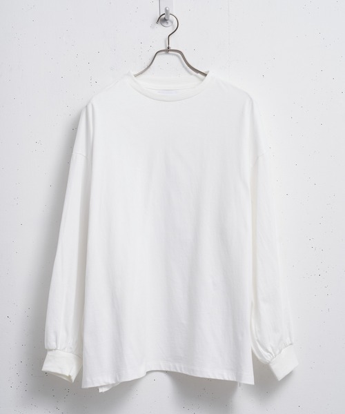 INTER FACTORY（インターファクトリー）の「WEARISTA yan - ボリュームスリーブロンT　made in INTER FACTORY（Tシャツ/カットソー・レディース・イエロー/ホワイト/グレー・FREE）」の9枚目の写真