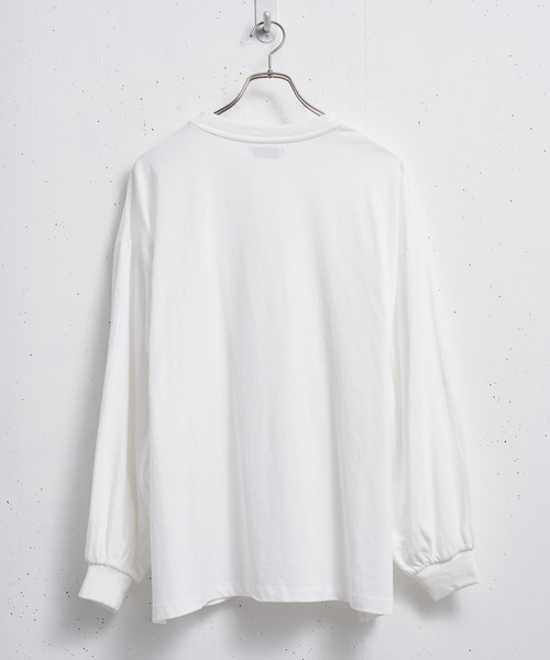 INTER FACTORY（インターファクトリー）の「WEARISTA yan - ボリュームスリーブロンT　made in INTER FACTORY（Tシャツ/カットソー・レディース・イエロー/ホワイト/グレー・FREE）」の10枚目の写真