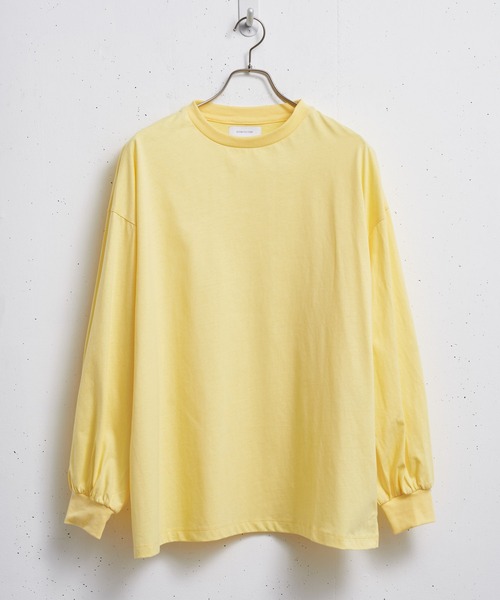 INTER FACTORY（インターファクトリー）の「WEARISTA yan - ボリュームスリーブロンT　made in INTER FACTORY（Tシャツ/カットソー・レディース・イエロー/ホワイト/グレー・FREE）」の13枚目の写真