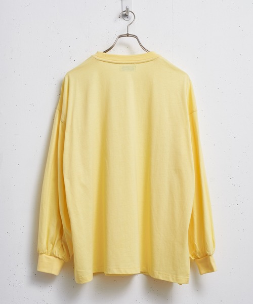 INTER FACTORY（インターファクトリー）の「WEARISTA yan - ボリュームスリーブロンT　made in INTER FACTORY（Tシャツ/カットソー・レディース・イエロー/ホワイト/グレー・FREE）」の14枚目の写真