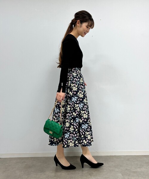 couture brooch(クチュールブローチ)の「◆【袖フェイクパールで華やか大人フェミニン】Bigカラーリブニット(ニット/セーター・レディース・ブラック/アイボリー/ベビーピンク・38/42)」の20枚目の写真