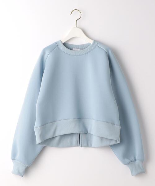 green label relaxing（グリーンレーベルリラクシング）の「クロップド ダンボール プルオーバー カットソー（Tシャツ/カットソー・レディース・オフホワイト/ライトブルー/オリーブ・FREE）」の13枚目の写真