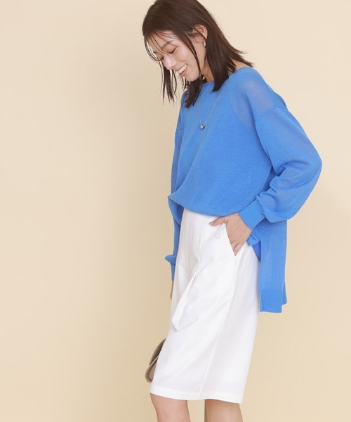 Pierrot(ピエロ)の「タックハーフマリンパンツ(その他パンツ・レディース・ベージュ/ネイビー/オフホワイト・M/L)」の5枚目の写真