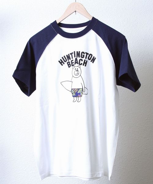 coen（コーエン）の「PARKIES(パーキーズ）ビーチTシャツ（Tシャツ/カットソー・メンズ・ネイビー/ライトブルー・LARGE/X-LARGE/SMALL/MEDIUM）」の2枚目の写真