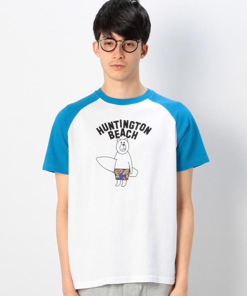 coen（コーエン）の「PARKIES(パーキーズ）ビーチTシャツ（Tシャツ/カットソー・メンズ・ネイビー/ライトブルー・LARGE/X-LARGE/SMALL/MEDIUM）」の4枚目の写真