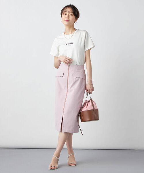 NOLLEY’S Sophi（ノーリーズソフィ）の「ベーシックロゴTシャツ（Tシャツ/カットソー・レディース・チャコールグレー/オフホワイト/ホワイト系その他4・38）」の11枚目の写真