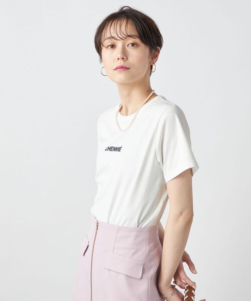 NOLLEY’S Sophi（ノーリーズソフィ）の「ベーシックロゴTシャツ（Tシャツ/カットソー・レディース・チャコールグレー/オフホワイト/ホワイト系その他4・38）」の6枚目の写真