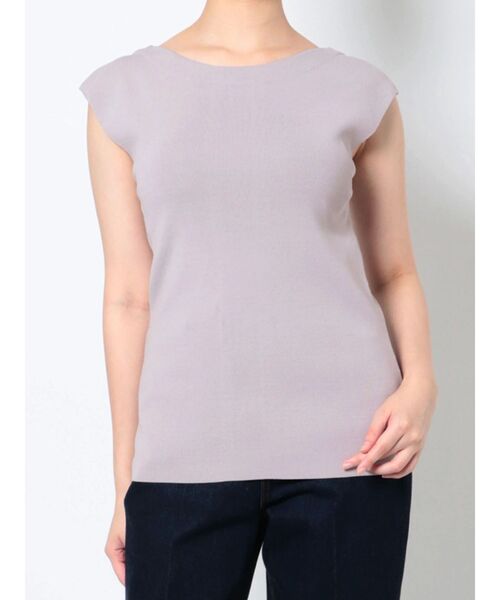 LAGUNAMOON（ラグナムーン）の「ミニマルボートネックニットプルオーバー（ニット/セーター・レディース・ブラック/アイボリー/ラベンダー・FREE）」の19枚目の写真