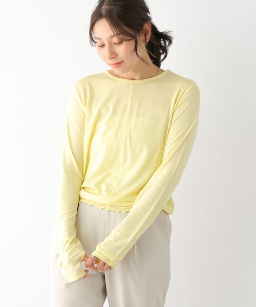 LEPSIM（レプシィム）の「シアーレイヤードカットソー　182200（Tシャツ/カットソー・レディース・ブラック/オフホワイト/イエロー・FREE）」の8枚目の写真
