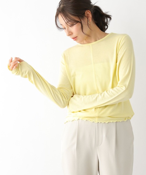 LEPSIM（レプシィム）の「シアーレイヤードカットソー　182200（Tシャツ/カットソー・レディース・ブラック/オフホワイト/イエロー・FREE）」の4枚目の写真