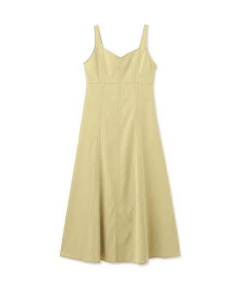 FREE'S MART（フリーズマート）の「【Sシリーズ対応】◆配色ステッチフレアジャンパースカート（ワンピース・レディース・イエロー/ブラック/ベージュ・MEDIUM/X-SMALL/SMALL）」の3枚目の写真