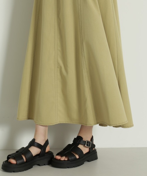 FREE'S MART（フリーズマート）の「【Sシリーズ対応】◆配色ステッチフレアジャンパースカート（ワンピース・レディース・イエロー/ブラック/ベージュ・MEDIUM/X-SMALL/SMALL）」の13枚目の写真