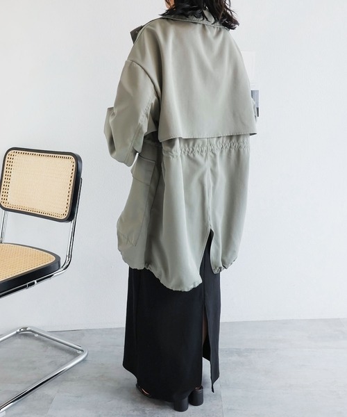 andme（アンドミー）の「スタンドカラーマウンテンパーカー（マウンテンパーカー・レディース・カーキ/アイボリー/ブラック/ベージュ・M）」の16枚目の写真