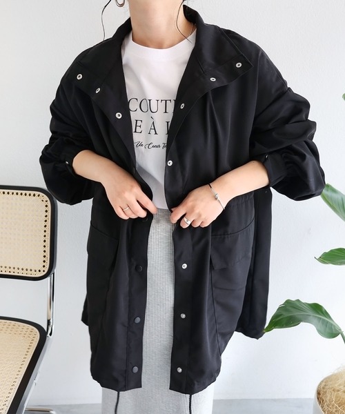 andme（アンドミー）の「スタンドカラーマウンテンパーカー（マウンテンパーカー・レディース・カーキ/アイボリー/ブラック/ベージュ・M）」の20枚目の写真