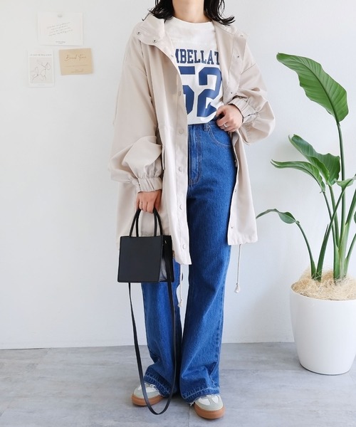 andme（アンドミー）の「スタンドカラーマウンテンパーカー（マウンテンパーカー・レディース・カーキ/アイボリー/ブラック/ベージュ・M）」の12枚目の写真