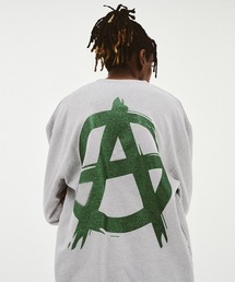 バックプリントビッグシルエットスウェット【グレー】