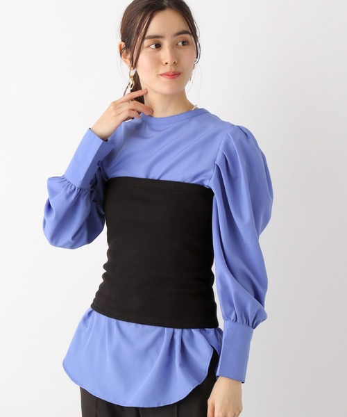 LEPSIM（レプシィム）の「カットビスチェ　187447（チューブトップ・レディース・ブラック/イエロー系その他・FREE）」の2枚目の写真